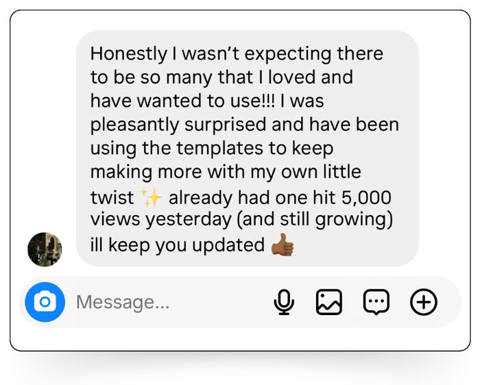 Message: one post hit 5,000 views